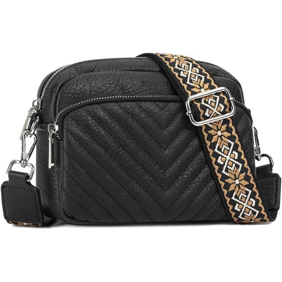 Women Crossbody Bag Vegan Leather Small Purses with Multiple Pockets - Picture 6 of 6